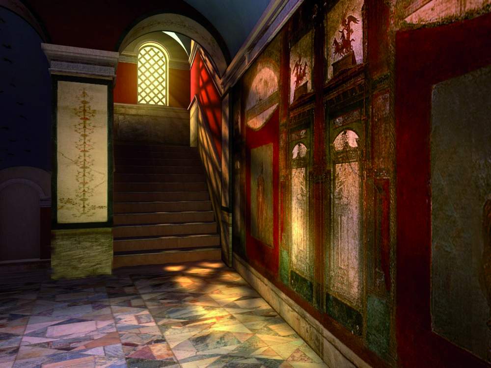 domus-romane-sala con pavimento in marmo